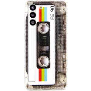 FAteam Case for Galaxy S21 Plus 5G Shockproof Scratchproof with TPU Soft Bumper Retro Cassette Tape Case Compatible with Samsung Galaxy S21+ 5G