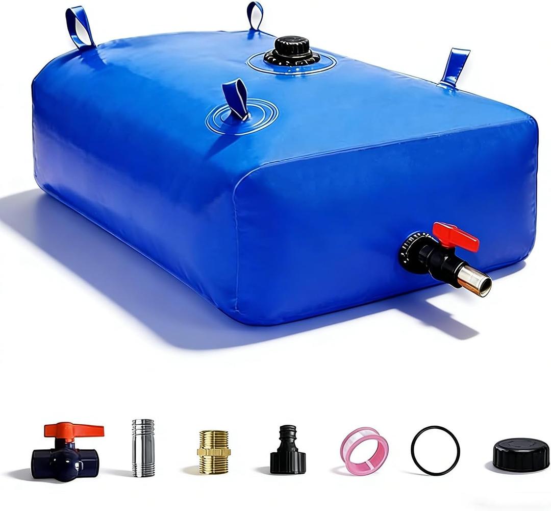 GHOSOONE 3000 L/800 Gal Water Bladder Tank, Foldable Portable Water Storage Container, Emergency Water Bag for RV, Truck Bed, Fire Prevention, Drought Resistance, Blue