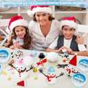 18 Pack Build a Snowman Kit, Snowman Kit DIY Winter Decorations Indoor, Christmas Snowman Crafts for Kids Bulk, Creative Kids Air Dry Clay Modeling Crafts Kit for Christmas Gifts Favor Supplies