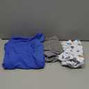 SwaddleMe by Ingenuity Original Swaddle, 100% Cotton, Improves Sleep & Calms Startle Reflex, 3-6 Months, 1.0 TOG, 3-Pack, Baby Swaddle Blanket - Superstar (Blue/Gray/White)