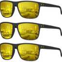 KALIYADI Polarized Sunglasses for Men, Lightweight Sun Glasses with UV Protection for Driving Fishing Golf Only 2