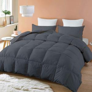 SHIVI BEDDING COLLECTION Dark Gray All Seasons Comforter, 100% Cotton 1000 TC-Winter Summer Warm, Full Size (Pillows or Pillowcases Are Not Included) 1Pc