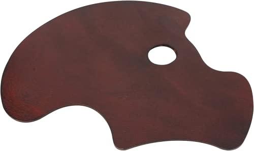 Ergonomic Wooden Palette for Oil Painting 15 * 11 inch - Artist Mixing Painting Palette for Acrylic Watercolor Painting Art Walnut Palette with Reduced Weight