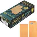 Bonfasvo 500 Pack #1 Brown Coin Envelope 2.25 X 3.5 inches Kraft Envelopes Classic Small Parts Envelopes with Self Adhesive Gummed Flap for Coins Cash Credit Cards Seeds