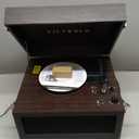 Victrola Liberty  Bluetooth Record Player  5-in-1 Turntable with Vinyl Stream, FM Radio, USB Playback, Built-in Speakers, Use as Stand or Tabletop Player (Espresso)