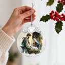 Nativity Christmas Ornament, Religious Ornament, Jesus Mary Joseph, Christian Christmas Decoration, Unique Faith Gift, Religious Gifts, Christian Gifts, Gift Idea