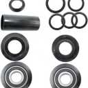 Bike Bicycle Bottom Bracket Set 19mm Black, Bottom Bracket Kit, American BB BMX, American Style Bearing Kit with Cups, Washers & Spacer Tube