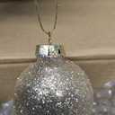 Vicenpal 16 Pcs Champagne Glass Christmas Balls Ornaments Set Glass Christmas Tree Decoration Xmas Tree Hanging Bulbs Ornaments for Xmas Home Decor Party