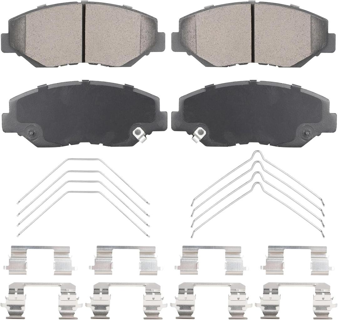 Front Ceramic Brake Pads Set for Honda Accord 2.4L 2003-2017, Element 2003-2011, Pilot 2003-2008, for Civic 2012-2021, for Acura ILX 2013-2015 4PCS