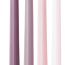 Taper Candles 12 Inch Purple Set of 4 Unscented, Dripless, Smokeless Long Tall Tapered Candlesticks Wedding Home Decor Dinner Natural Color Series