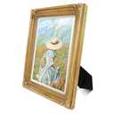 8.5x11 Picture Frame Matted to 8x10 Photo, Vintage Gold Frame for 8.5 by 11 Certificates Documents Awards, Antique Style Gallery Wall Tabletop Décor