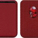for MagSafe Wallet, Strongest Magnetic Card Holder for iPhone 17, iPhone 16/15/14/13/12 Series, Leather Magnetic Phone Wallet with Powerful Magnets, RFID Blocking, Fit 1-3 Cards, Red