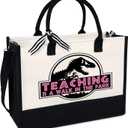 Teacher Gifts, Teacher Appreciation Gifts for Women,Teacher Bag,Teacher Christmas Gift, Teacher Birthday Gift,13oz Canvas Tote Bag With Zipper Pocket