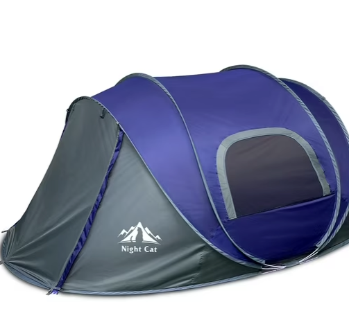 Night Cat Pop-up Camping Tent: 2 Person Tent Waterproof Instant Easy Setup Family Tent