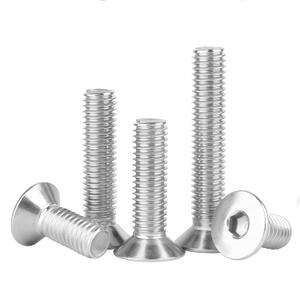 M10 35mm Screws, M10-1.5x35mm Flat Head Socket Cap Screw and Bolt,Stainless Steel Countersunk Bolts,Full Thread,Allen Hex Drive, Bright Finish, Machine Thread, Coarse Thread,10Pcs