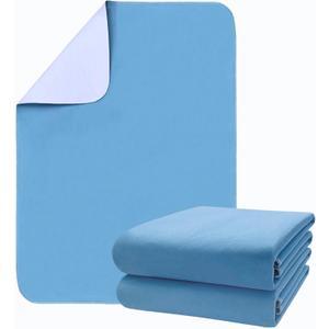 Incontinence Bed Pad Washable Waterproof, 34" x 52" Reusable Underpads for Adults Women Elderly Senior Pets, Leak Proof Pee Pads for Kids, Waterproof Sheet for Bed Couch Sofa Floor, Washable Puppy Pad