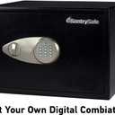 SentrySafe Black Home Safe with Shelf and Digital Keypad, Large Safe for Laptop, Documents, Money, Exterior: 10.6 x 16.9 x 14.6 Inches, X125