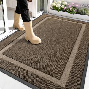 OLANLY Front Door Mat Outside 59x34, All-Season Heavy-Duty Rubber Doormat