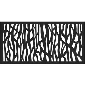 Barrette Outdoor Living 73030564 Sprig Decorative Screen Panel, Black