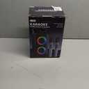 Karaoke Machine for Adults Kids, Portable Bluetooth Speaker with 2 Wireless Microphones, TWS Mode & LED Light, 10H Battery PA System Stage Monitors, Perfect for Home Party Outdoor Birthday Gifts(Black)