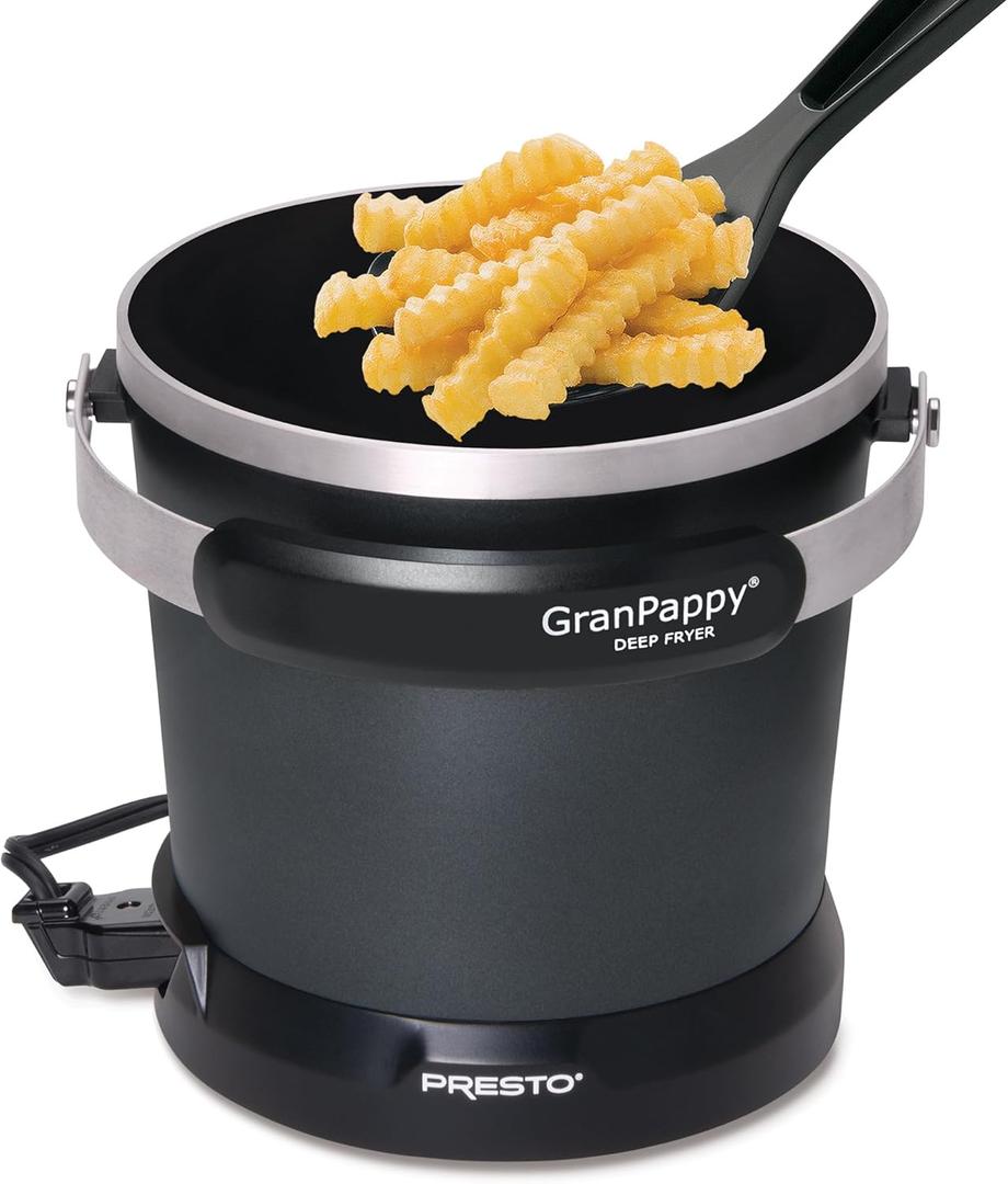 Presto 05411 GranPappy Electric Deep Fryer, Black 