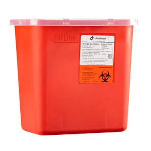 Dealmed Sharps Container, 2 Gallon Rotor Opening, Red (Pack of 1)