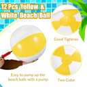 12 Pcs 16'' Beach Ball PVC Inflatable Ball Bulk Blow up Pool Balls for Swimming Pool Summer Hawaiian Tropical Theme Party Favors Decorations Favors Supplies