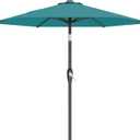 AreShark 7.5FT Patio Umbrella Table Market Umbrella with 6 Sturdy Ribs, Button Tilt/Crank, Heavy-Duty Outdoor Umbrellas for Pool, Deck, Garden and Backyard, Cerulean