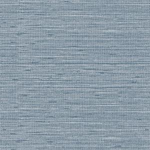 HueBurst Grasscloth Peel and Stick Wallpaper 17.3" x 197" Blue Textured Grasscloth Wall Paper Renter Friendly Wallpaper Self Adhesive Removable for Bathroom Bedroom
