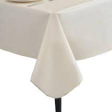 Rectangular Vinyl Tablecloth, Flannel Backed Waterproof Solid Color PVC Table Cover, Modern Minimalist Farmhouse Style for Dining, Picnic, Party and Kitchen Decor (Champagne 100"x58" Rectangular)