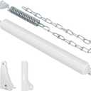 Storm Door Closer, White Heavy Duty Screen Door Closers with Protector Chains Spring, Compatible with Andersen/Emco/Larson/40201 (Closer and Chain, 1 Pack(White))
