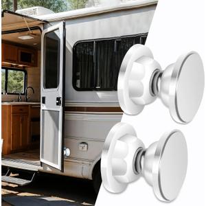 Magnetic Door Catch, RV Door Holder Baggage Door Catch for RV, Camper, Motorhome,Travel Trailers to Keep Door Open, Sturdy&Durable (White, 1.8 Inch- 2Pack)