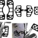 Motorcycle Floorboards Set Driver Passenger Footboards Front Rear Foot Pegs MX Wide Offroad CNC Brake Pedal Fit For Harley Touring Road Glide Street Glide Electra Glide Dyna Softail Black