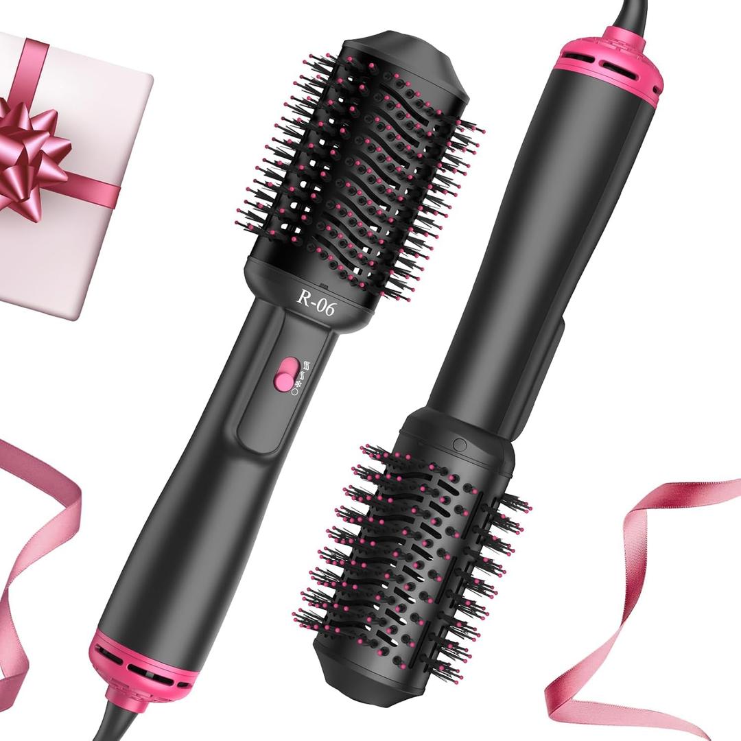 4-in-1 Hair Dryer Brush - Blow Dryer and Styler in One, Hot Air Brush with Oval Barrel for Volumizing, Suitable for All Hair Types,Red 4-in-1 Hair Dryer Brush - Blow Dryer and Styler in One, Hot Air Brush with Oval Barrel for Volumizing, Suitable for All Hair Types,Red