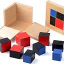Montessori Binomial Cube,Montessori Math Toys Sensorial Materials for Toddlers,Kids