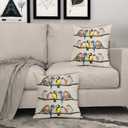 Oil Painted Bird Pillow Covers 16X16 Inch Rustic Birds Tree Branches Decorative Pillow Cases Wildlife Spring Summer Cotton Linen Throw Pillows Set of 2 Home Decor For Sofa Couch Bedroom Outdoor