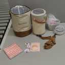 Pawovdeq 67 oz Adults Stainless Steel Vacuum Insulated Wide Mouth Soup Food Thermo Hot Food Jar with Keep Thermal Portable 3 Tier Stackable Bento Hot Food Containers Lunch Boxes (67 oz Silver)