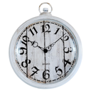 Big Vintage Wall Clock,Antique Farmhouse Pocket Watch Classic Design,17 Inch White Silent Quartz Clock,Modern Living Room Decor Kitchen Bedroom