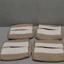 OIAHOMY 4 Pack Storage Baskets for Organizing, Small Bins for Shelves, Cute Decorative Storage Bins, Organizer Baskets for Gifts Empty, 11.8''Lx7.8''Wx4.7''H, Brown/White