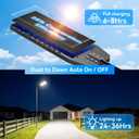 Deepn 15000W Solar Street Lights Outdoor, Super Bright Commercial Solar Lights Outdoor for Yard, IP67 Waterproof LED Security Flood Light with Motion Sensor & Remote Control for Parking Lot, 1 Pack, 33.31 x 13.66 x 10.56 inches