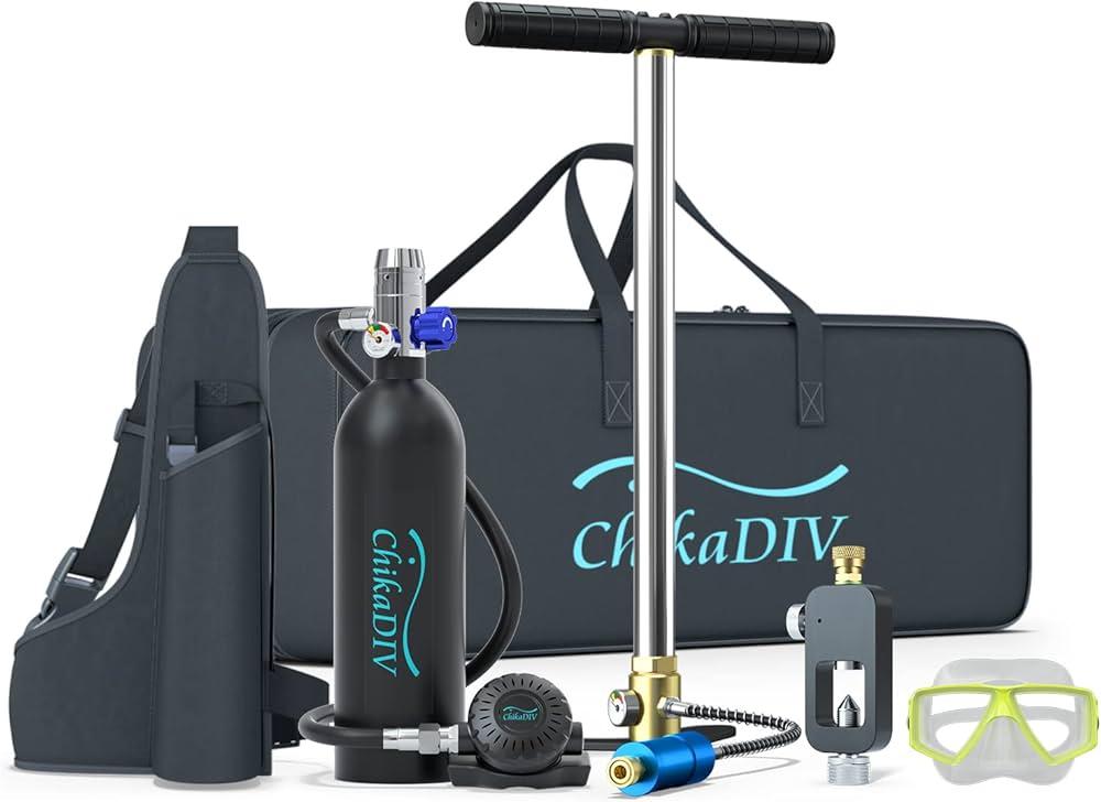 Mini Scuba Tank,1L Capacity Portable Lung Tank Diving Tank Diving Equipment Fit for Emergency Rescue,Snorkeling, and Ship Repair