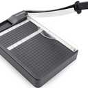 Paper Cutter,Paper Trimmer12" Cutting Length Heavy Duty Guillotine Paper Slicer with Safety Guard and Blade Lock,12 Sheets Capacity,Ideal for Offices,Homes,Printing Shops,Photo Studios (Grey)