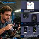 Endoscope Camera with Light,1920P HD Borescope with 8 Adjustable LED Lights, Endoscope with Semi-Rigid Snake Cable, IP67 Waterproof Inspection Borescope for iOS and Android-16.4ft Single Lens