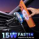 Magnetic Car Mount Charger 15W Magnetic Wireless Car Charger for iPhone 17 Accessories Magnetic Phone Holder for Car 3 in 1 Magnetic Car Mount for iPhone17Pro/16/15/14/13/12 Series Gifts for Men Women