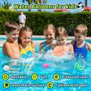 Reusable Water Balloons for Kids Ages 6-12 and Adults | 100% Silicone, Magnet-Free & Durable, Outdoor Toys for Pool, Beach, Backyard (12 Pack)