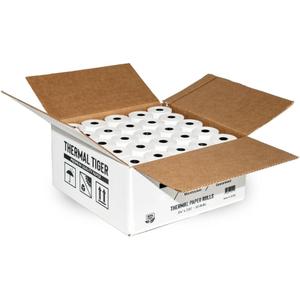Amazon Basics Thermal Paper Receipt Rolls, POS Receipt, 3 1/8" x 230', 50 Rolls, BPA-Free and FSC Certified, Recycled Materials, White
