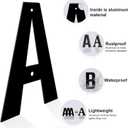 3 x 5" Aluminum House Numbers, Black Metal Address Door Numbers, Metal House Address Number for Outside, Modern Apartment Street Mailbox Number (3)