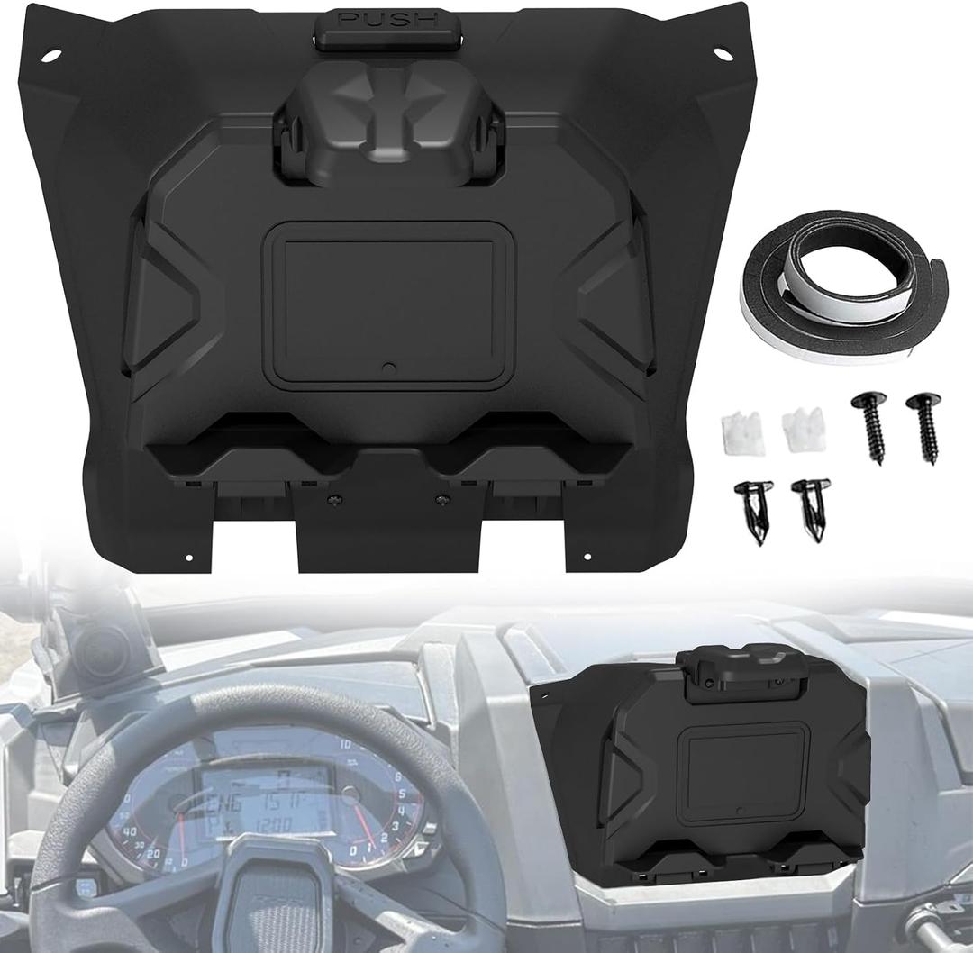 Chelhead Electronic Device Phone Mount Adjustable Electronic Device Tablet Holder Compatible with Polaris RZR PRO XP/XP4 2020-2025 RZR PRO R/Turbo R R4 GPS Holder with Black Storage Dash