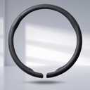 Steering Wheel Cover Men Leather Car Steering Wheel Accessories Thin Snap On Steering Wheel Protector 14.5-15 inch Universal, Black