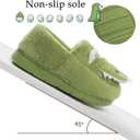 JACKSHIBO Toddler Slippers Boys Girls Little Kids Dinosaur House Shoes Cute Bunny Slipper for Home Indoor Winter Bedroom Non Slip Soft Plush Rabbit Warm Shoes (3-4 Toddler, Green)